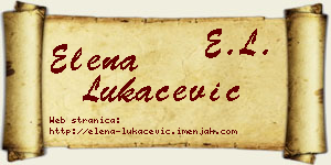 Elena Lukačević vizit kartica